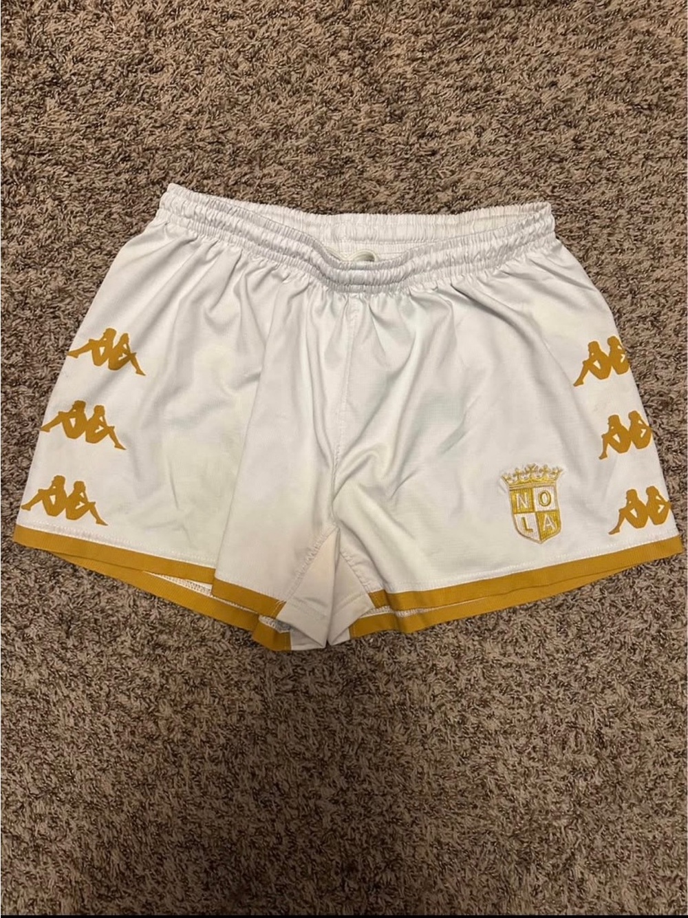 Official player worn NOLA Gold Kappa rugby shorts